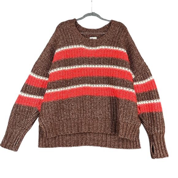 aerie Sweaters - Offline By Aerie Striped Crew Neck Long Sleeve Pullover Sweater Womens XL